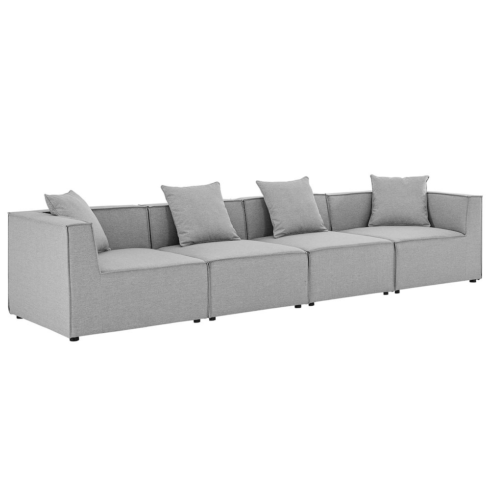 Saybrook 4-Piece Outdoor Patio Upholstered Sectional Sofa. Picture 1