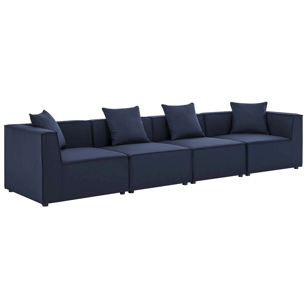 Saybrook 4-Piece Outdoor Patio Upholstered Sectional Sofa. Picture 1