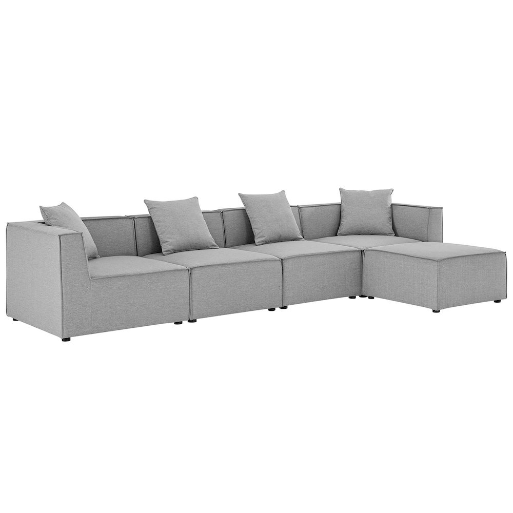 Saybrook 5-Piece Outdoor Patio Upholstered Sectional Sofa. Picture 1