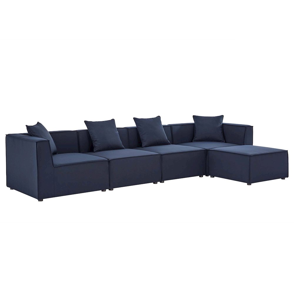 Saybrook 5-Piece Outdoor Patio Upholstered Sectional Sofa. Picture 1