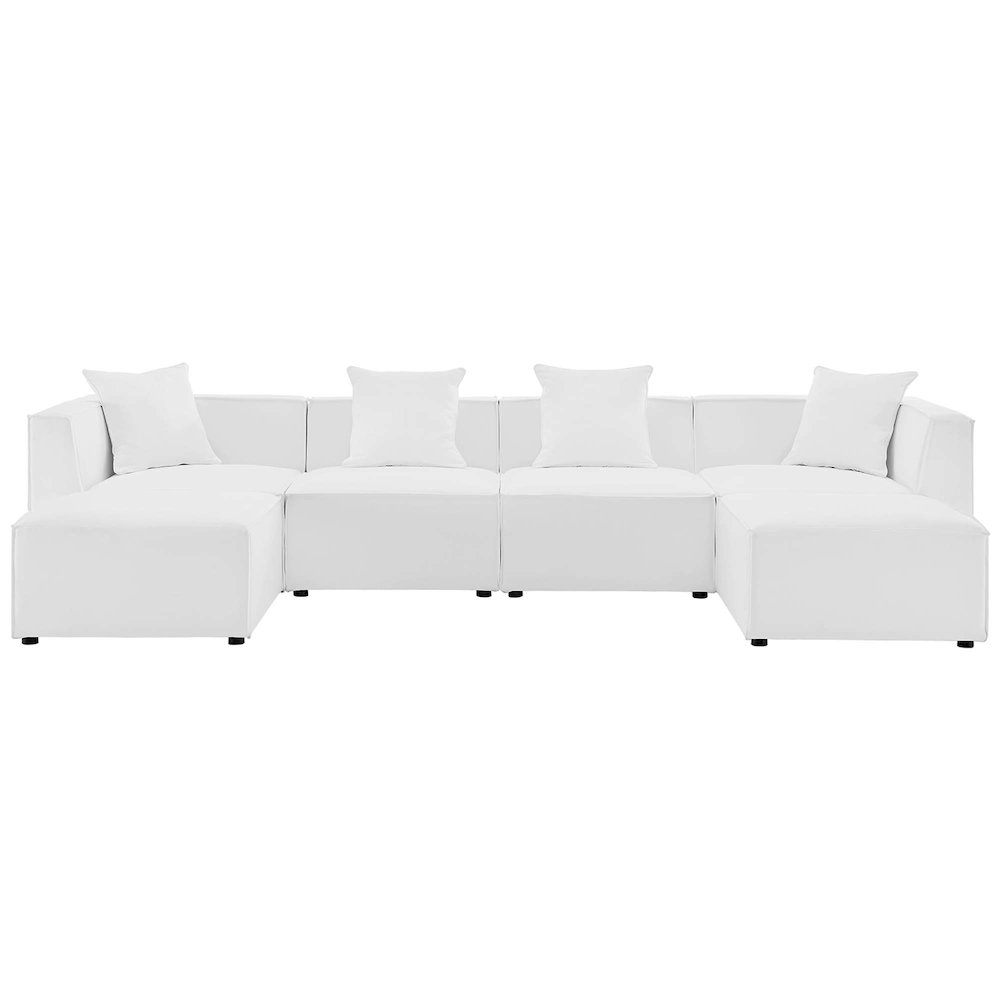 Saybrook 6-Piece Outdoor Patio Upholstered Sectional Sofa. Picture 1
