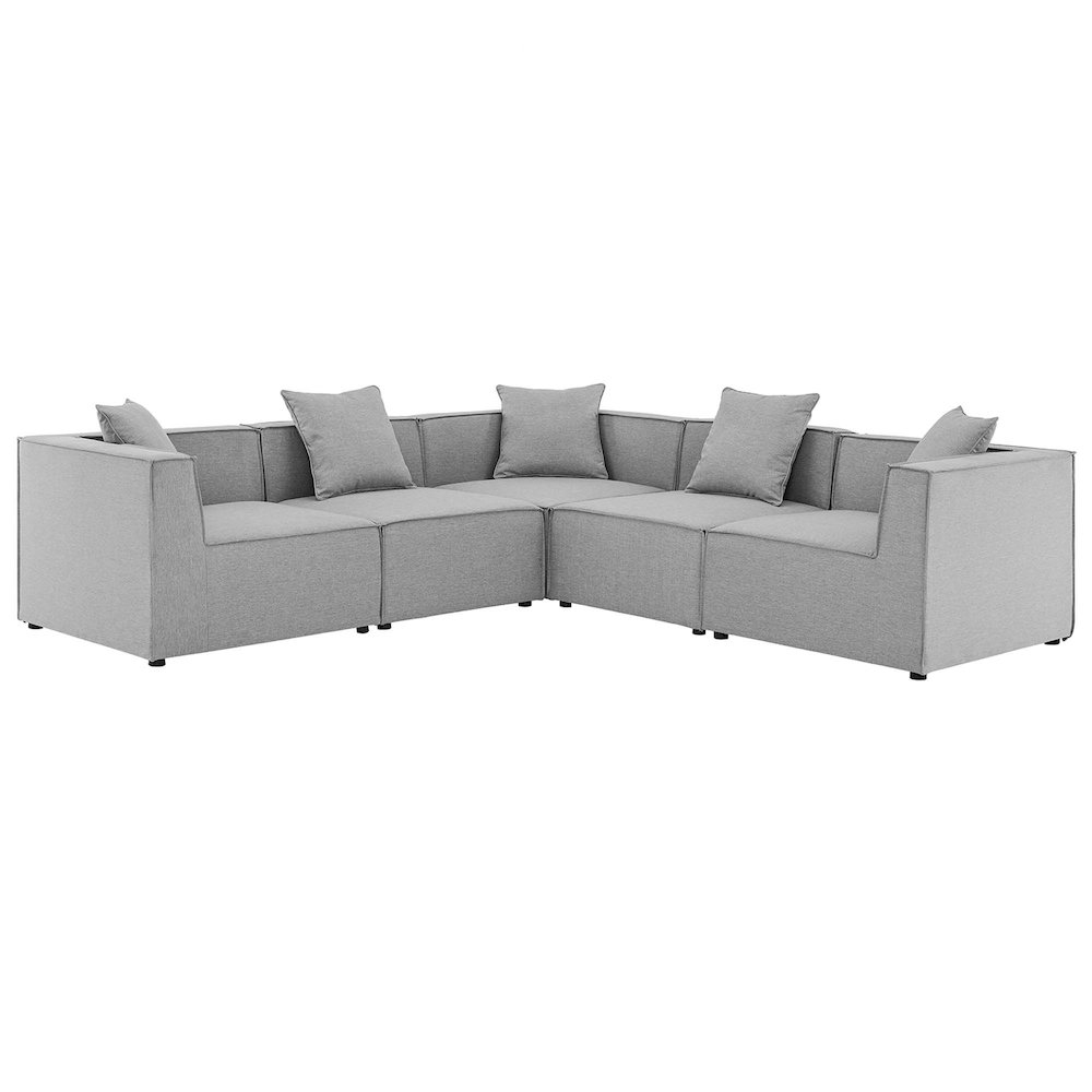 Saybrook 5-Piece Outdoor Patio Upholstered Sectional Sofa. Picture 1