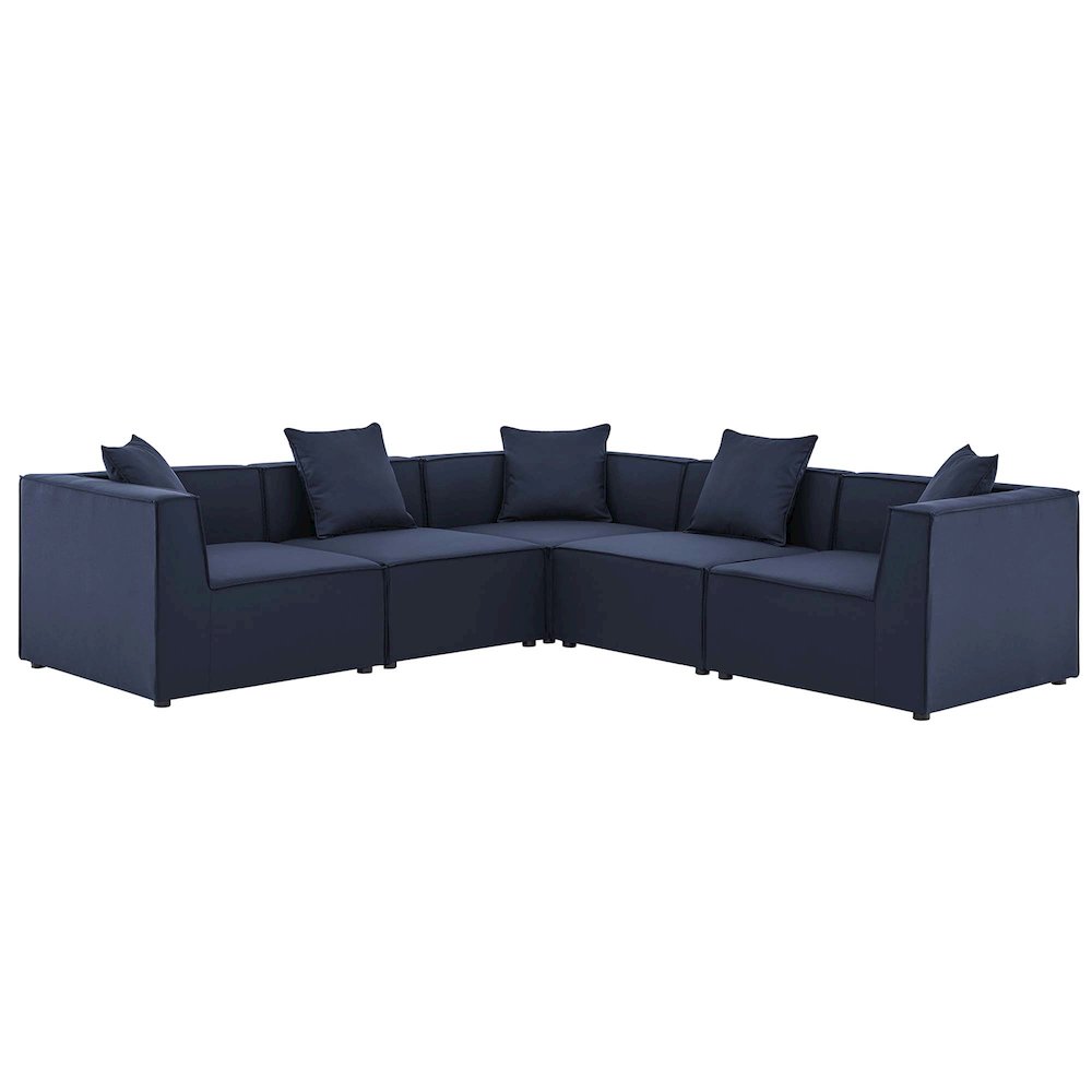Saybrook 5-Piece Outdoor Patio Upholstered Sectional Sofa. Picture 1