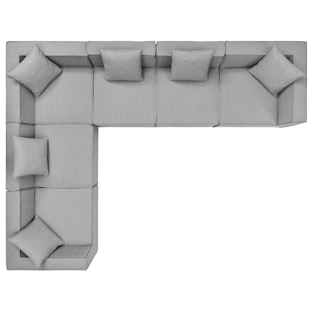 Saybrook 6-Piece Outdoor Patio Upholstered Sectional Sofa. Picture 2