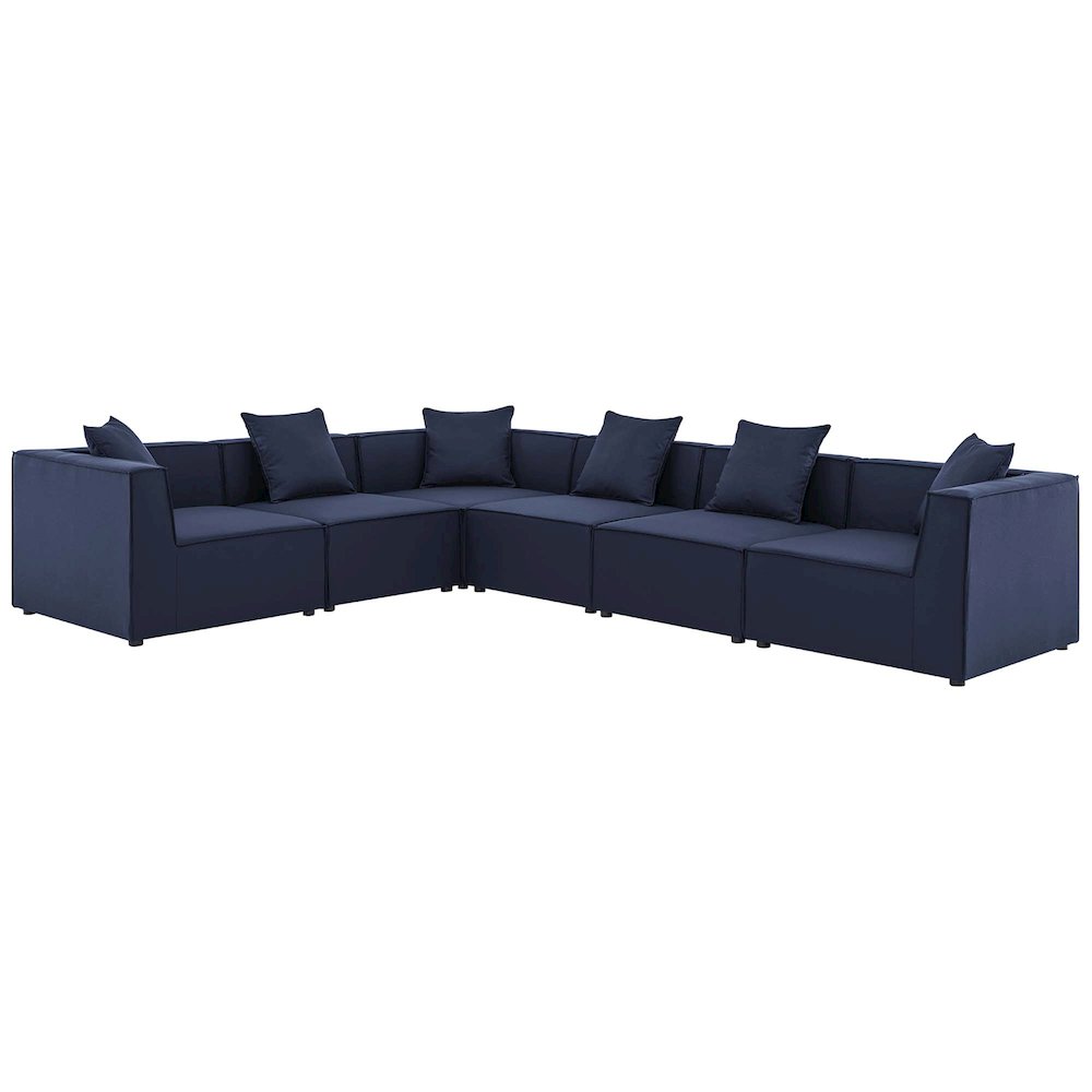 Saybrook 6-Piece Outdoor Patio Upholstered Sectional Sofa. Picture 1