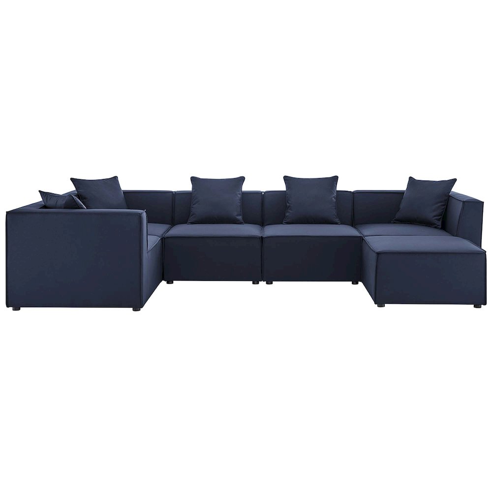 Saybrook 6-Piece Outdoor Patio Upholstered Sectional Sofa. Picture 1
