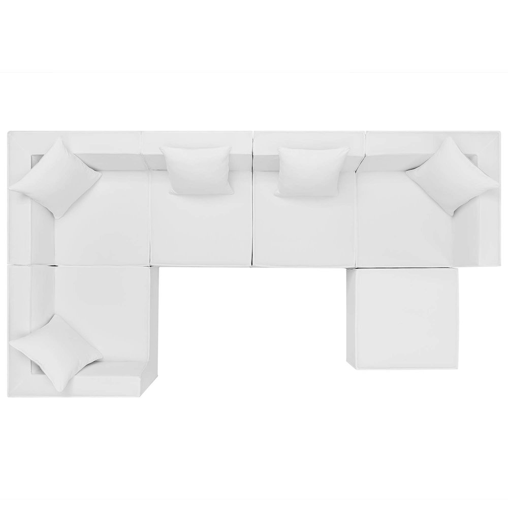 Saybrook 6-Piece Outdoor Patio Upholstered Sectional Sofa. Picture 2
