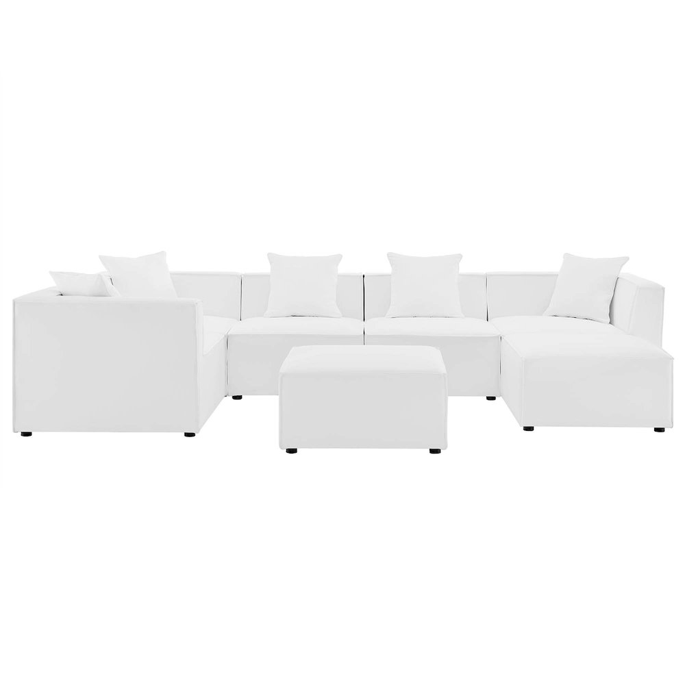 Saybrook 7-Piece Outdoor Patio Upholstered Sectional Sofa. Picture 1