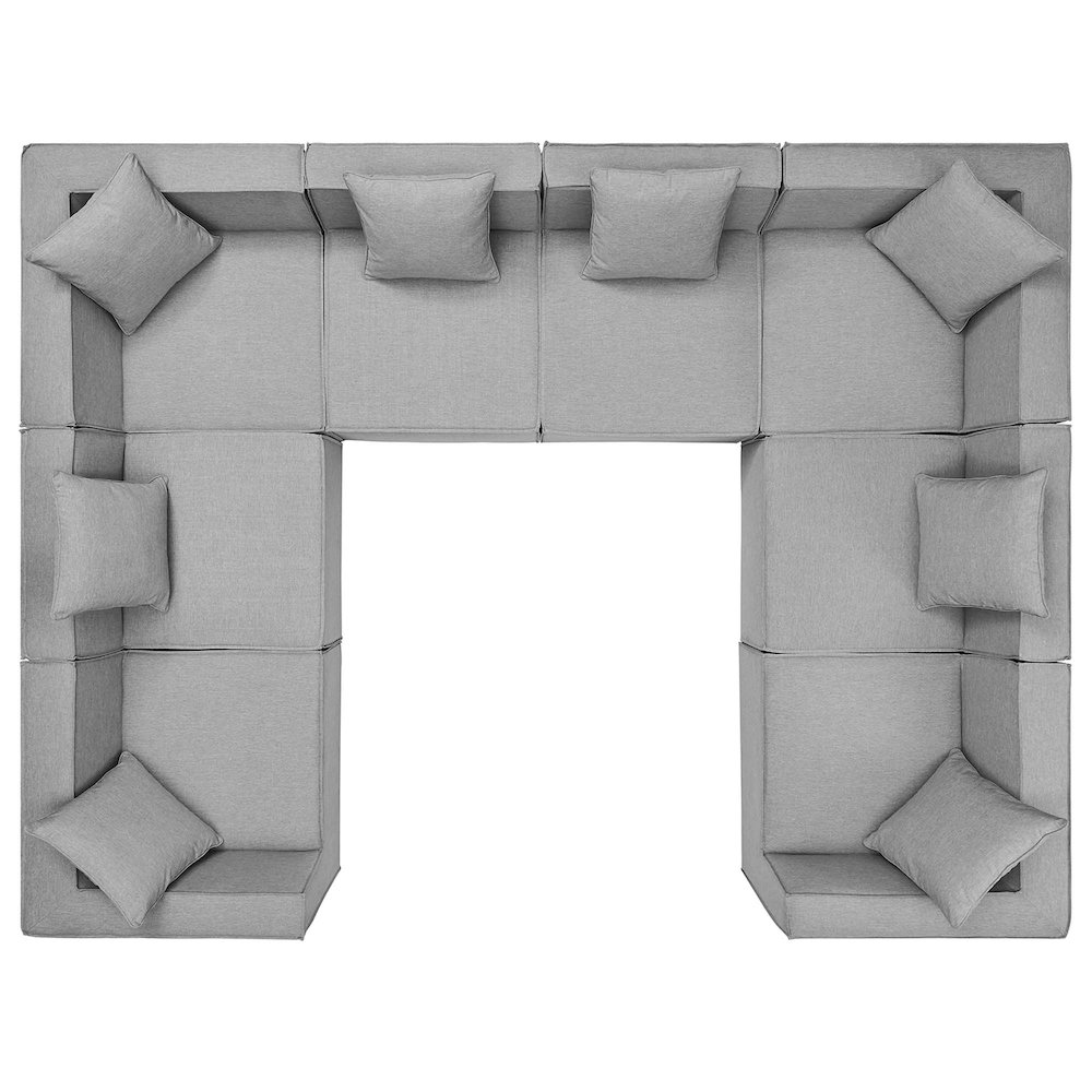 Saybrook 8-Piece Outdoor Patio Upholstered Sectional Sofa. Picture 1