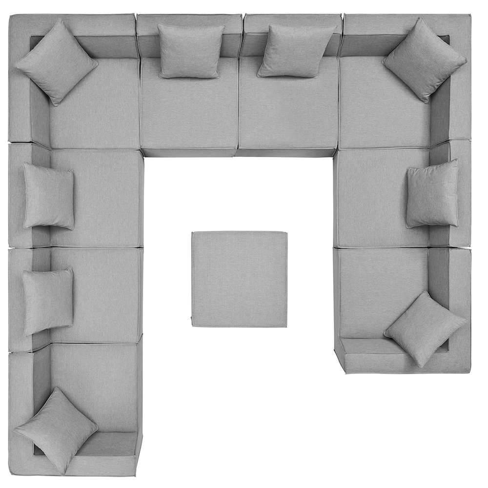 Saybrook 10-Piece Outdoor Patio Upholstered Sectional Sofa. Picture 1