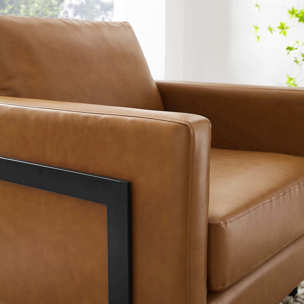 Posse Vegan Leather Accent Chair. Picture 8