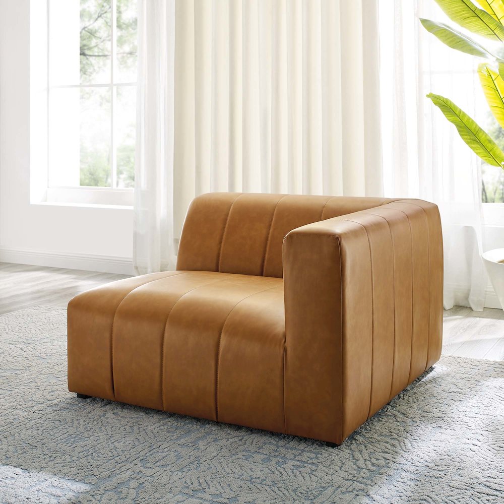 Bartlett Vegan Leather Right-Arm Chair. Picture 7