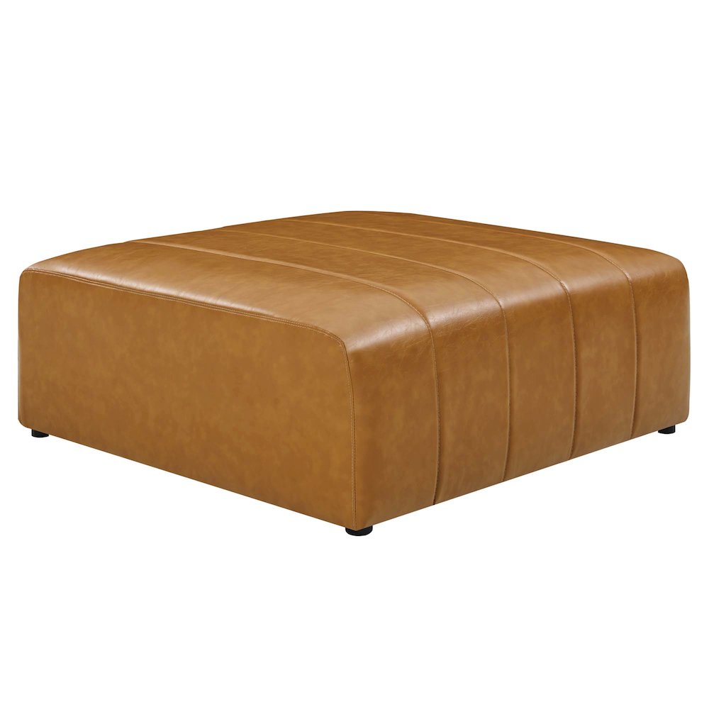 Bartlett Vegan Leather Ottoman. Picture 1
