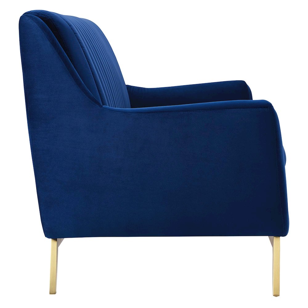 Winsome Channel Tufted Performance Velvet Sofa. Picture 2