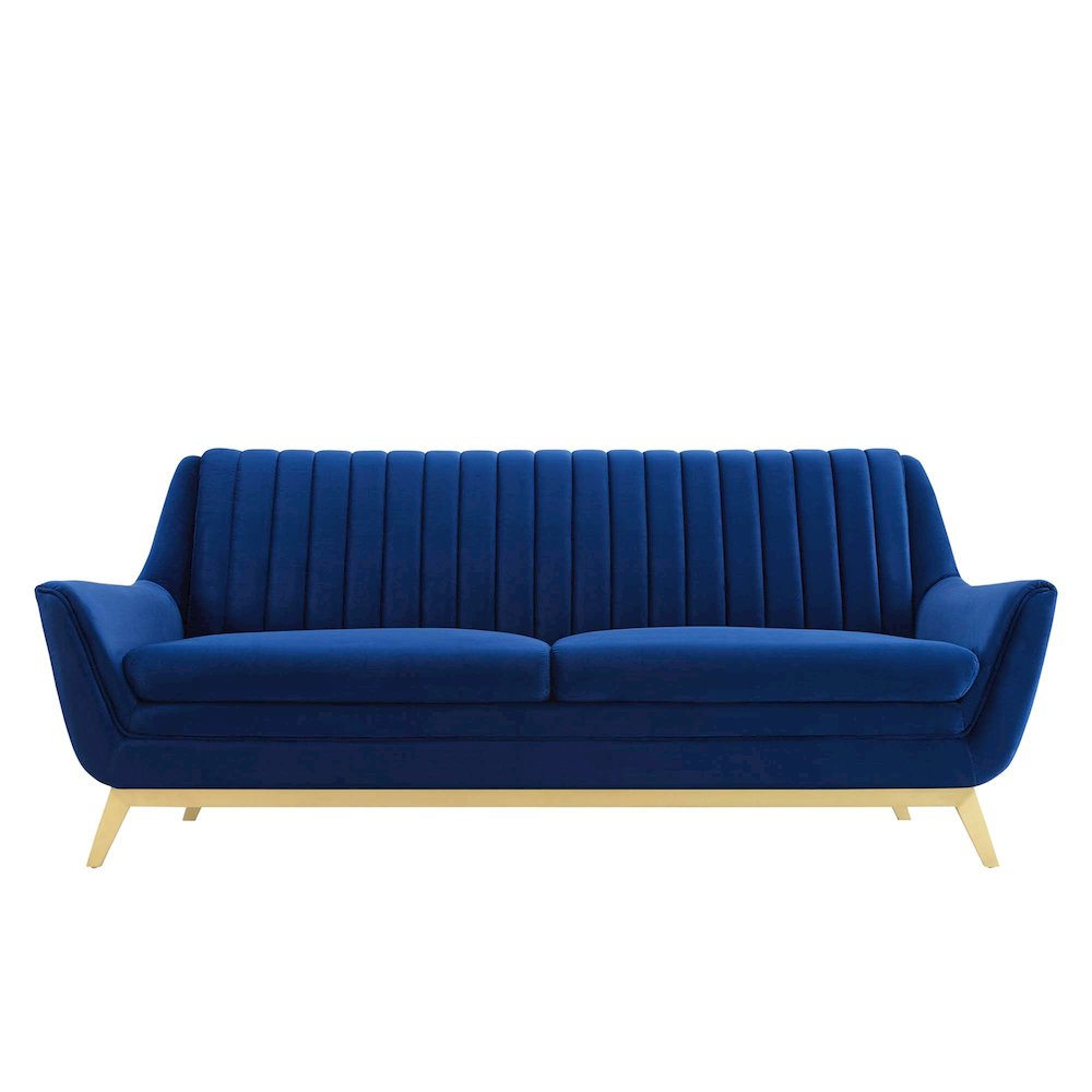 Winsome Channel Tufted Performance Velvet Sofa. Picture 4