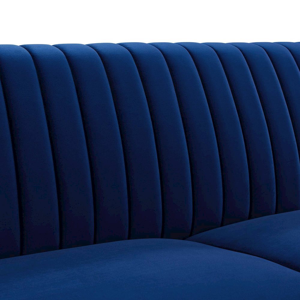 Winsome Channel Tufted Performance Velvet Sofa. Picture 5