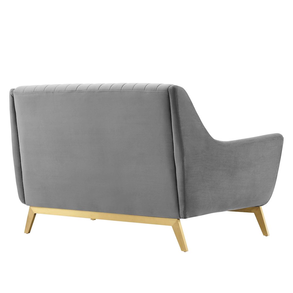 Winsome Channel Tufted Performance Velvet Loveseat. Picture 3