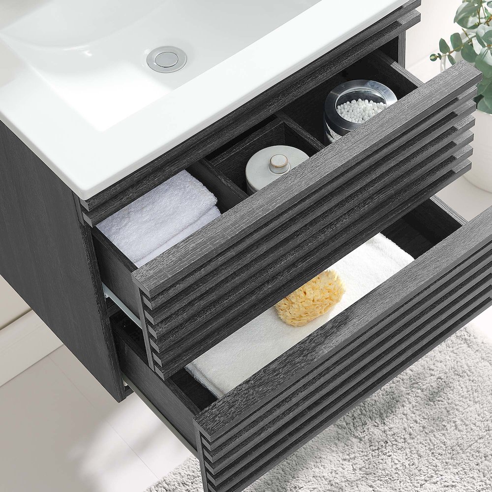 Render 24" Wall-Mount Bathroom Vanity. Picture 9