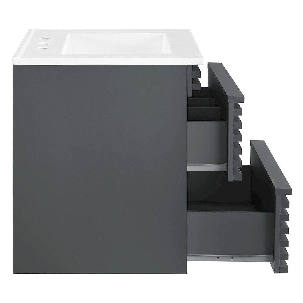 Render 24" Wall-Mount Bathroom Vanity. Picture 6