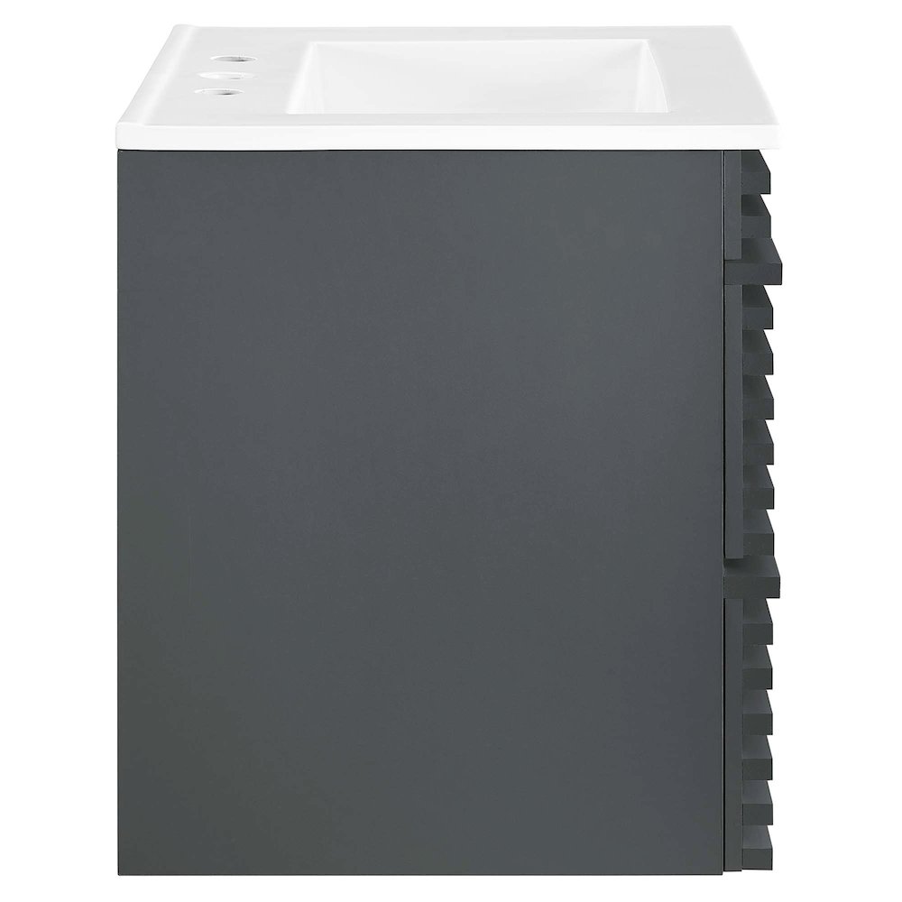 Render 24" Wall-Mount Bathroom Vanity. Picture 3