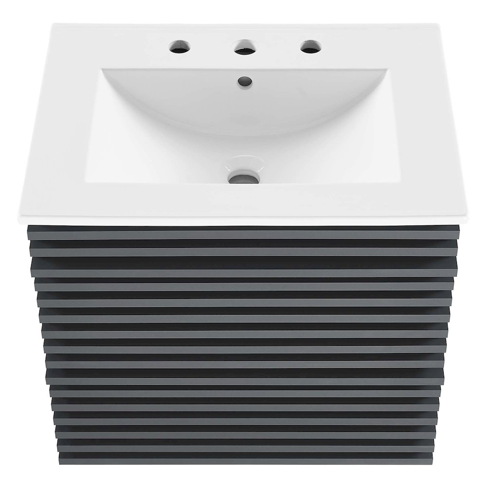 Render 24" Wall-Mount Bathroom Vanity. Picture 5