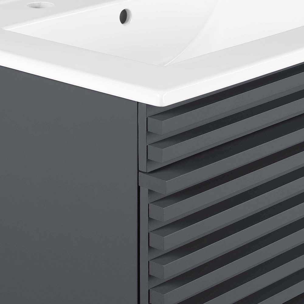Render 24" Wall-Mount Bathroom Vanity. Picture 7