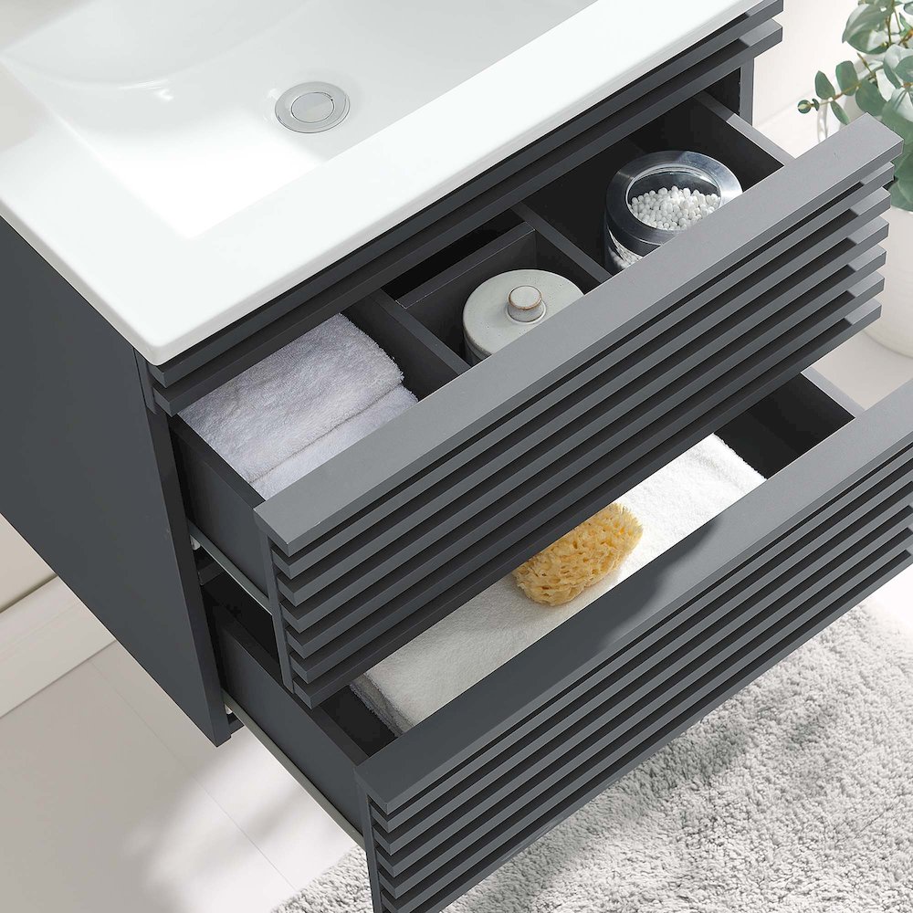 Render 24" Wall-Mount Bathroom Vanity. Picture 9