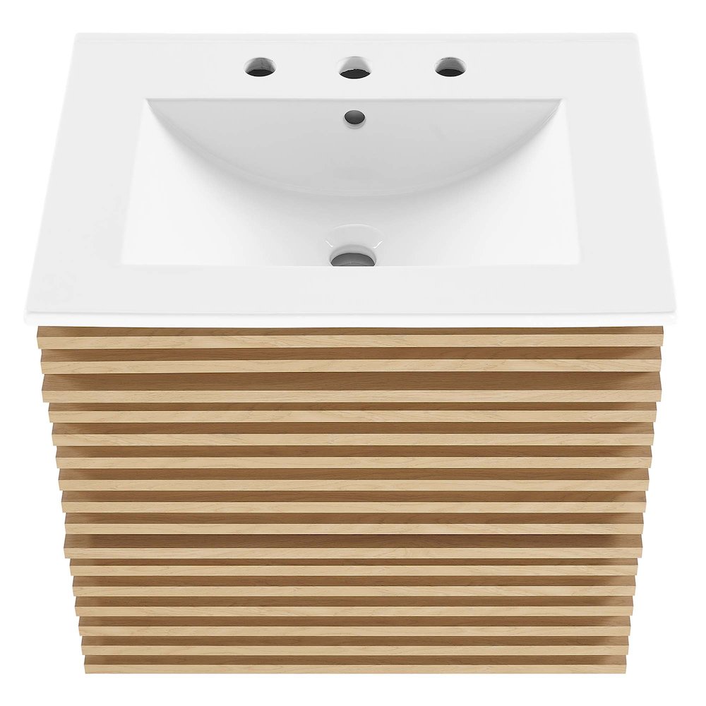 Render 24" Wall-Mount Bathroom Vanity. Picture 5