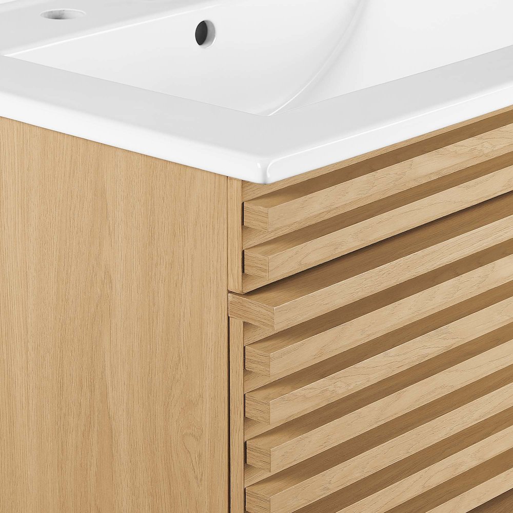 Render 24" Wall-Mount Bathroom Vanity. Picture 7