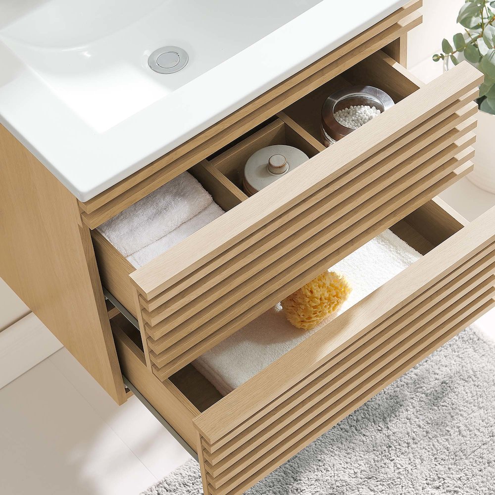 Render 24" Wall-Mount Bathroom Vanity. Picture 9