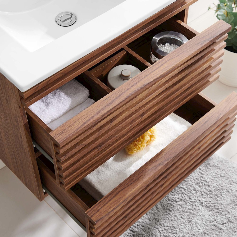 Render 24" Wall-Mount Bathroom Vanity. Picture 10