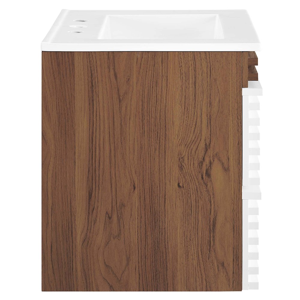 Render 24" Wall-Mount Bathroom Vanity. Picture 4
