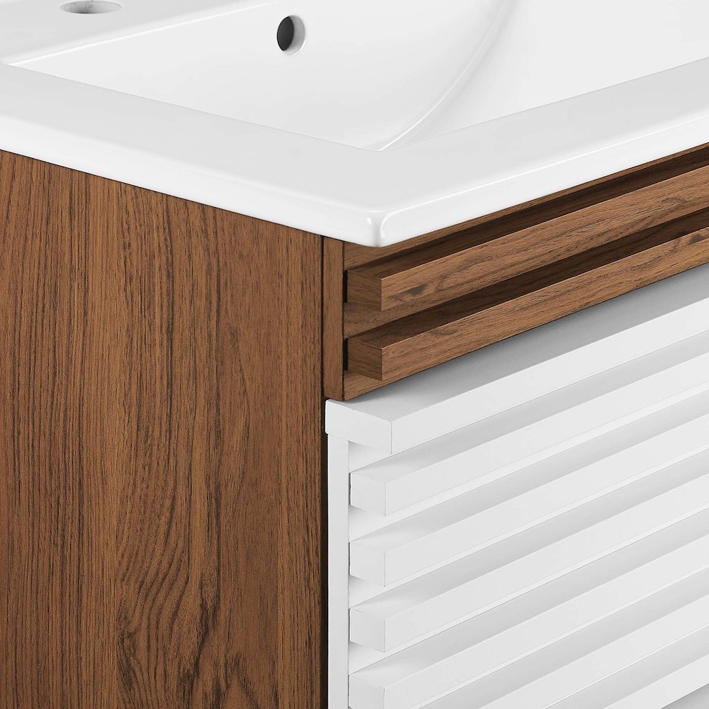 Render 24" Wall-Mount Bathroom Vanity. Picture 7