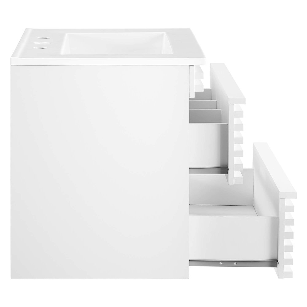 Render 24" Wall-Mount Bathroom Vanity. Picture 3