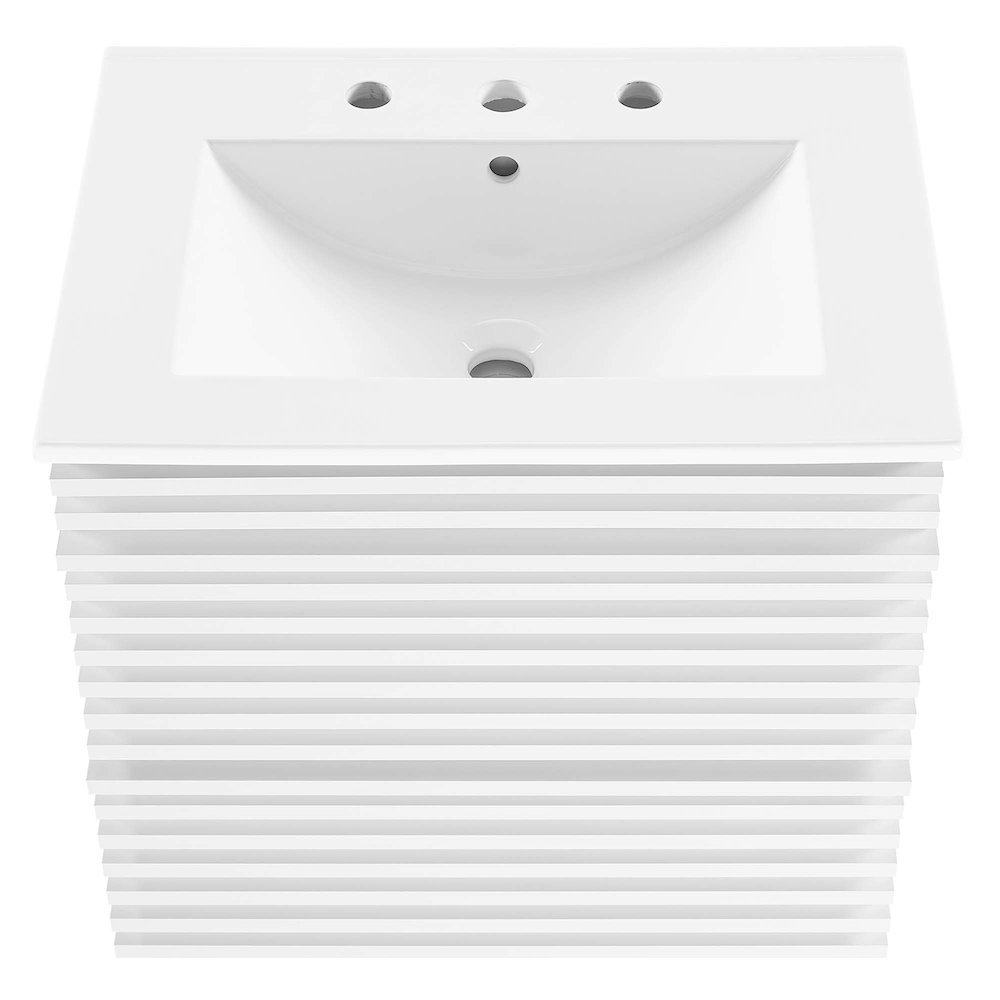 Render 24" Wall-Mount Bathroom Vanity. Picture 6
