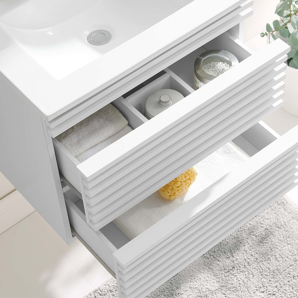 Render 24" Wall-Mount Bathroom Vanity. Picture 9