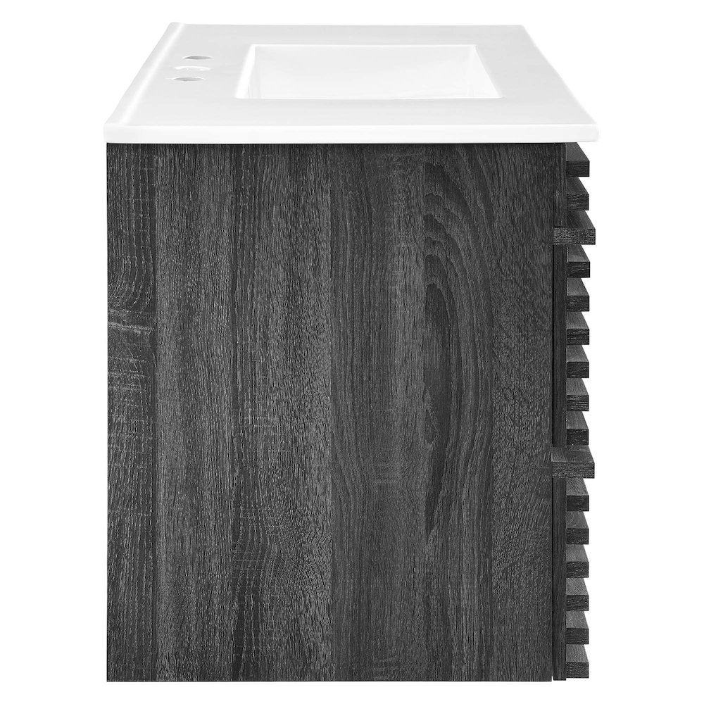 Render 36" Wall-Mount Bathroom Vanity. Picture 4
