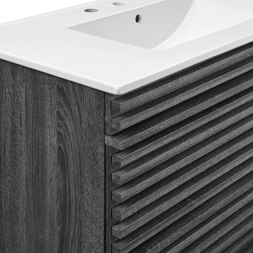 Render 36" Wall-Mount Bathroom Vanity. Picture 7