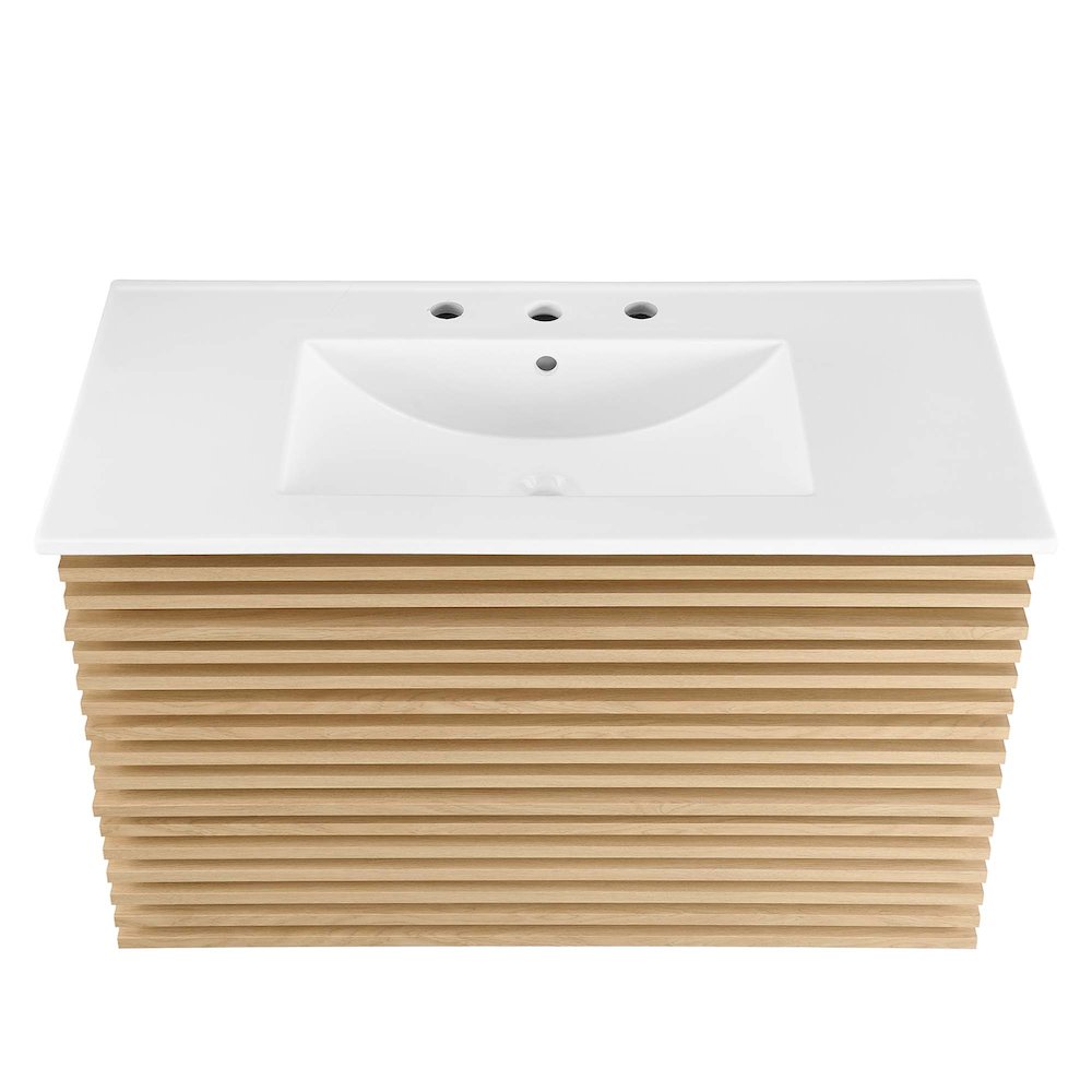 Render 36" Wall-Mount Bathroom Vanity. Picture 6