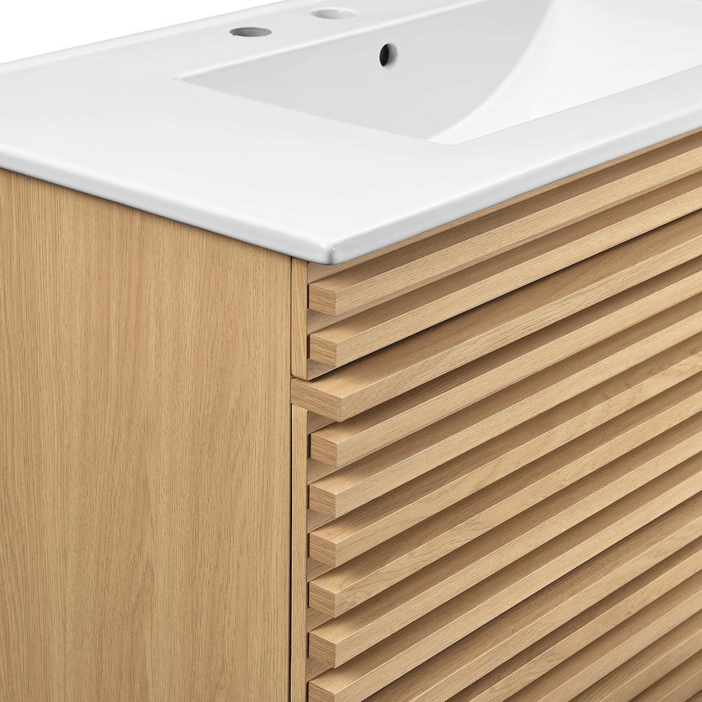 Render 36" Wall-Mount Bathroom Vanity. Picture 7