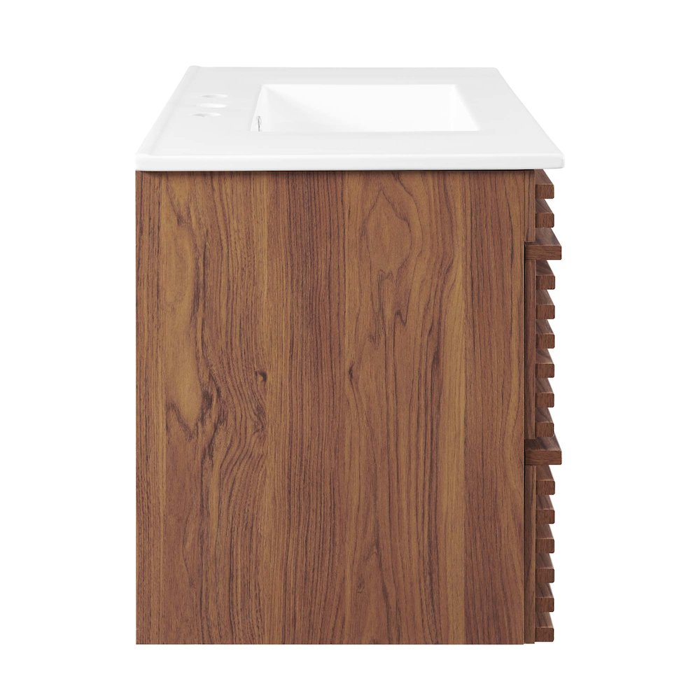 Render 36" Wall-Mount Bathroom Vanity. Picture 3