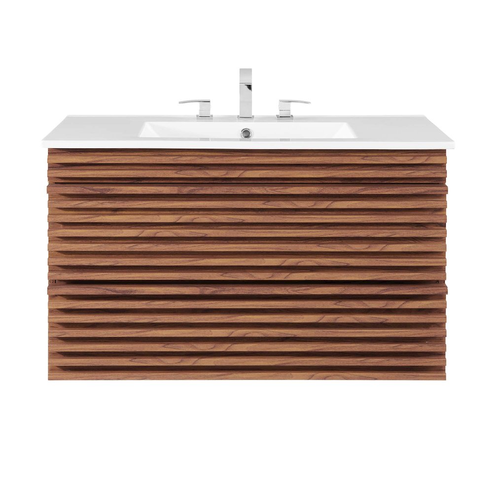 Render 36" Wall-Mount Bathroom Vanity. Picture 5
