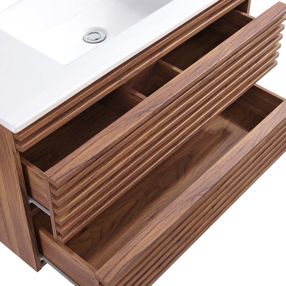 Render 36" Wall-Mount Bathroom Vanity. Picture 8