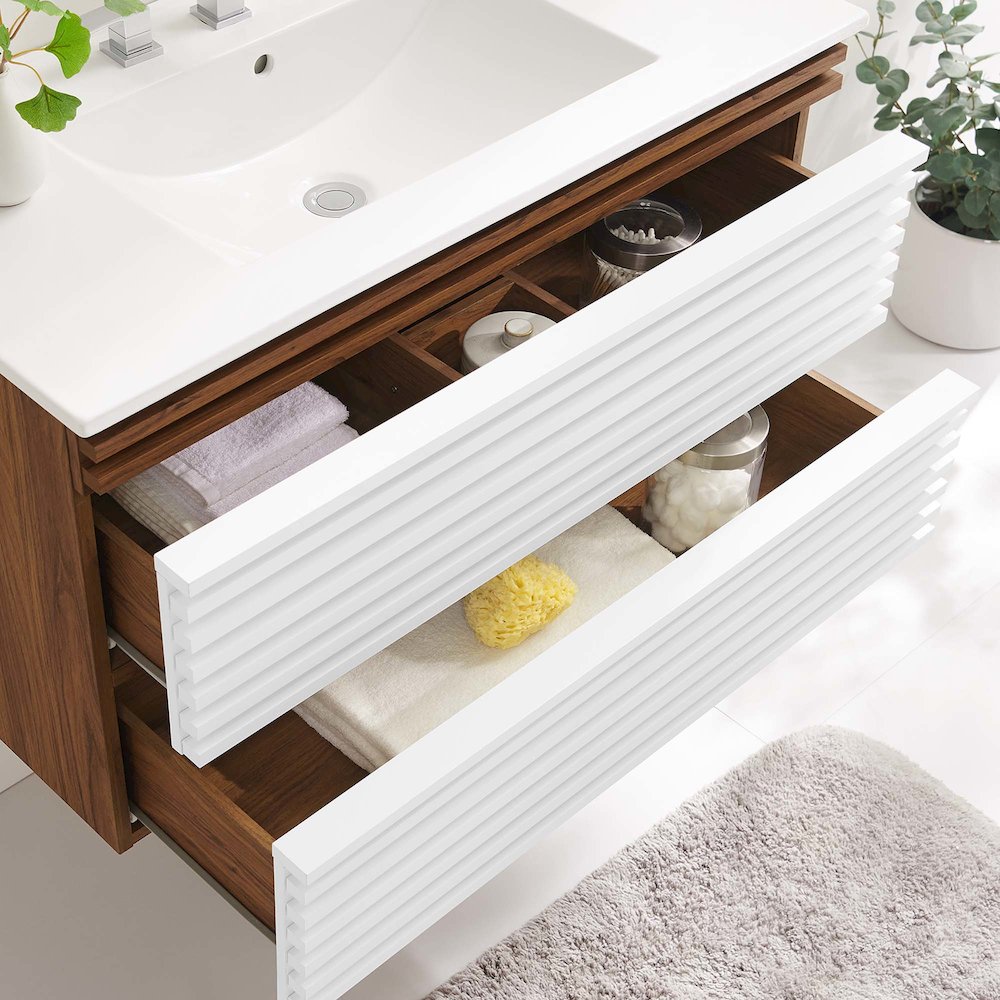 Render 36" Wall-Mount Bathroom Vanity. Picture 9