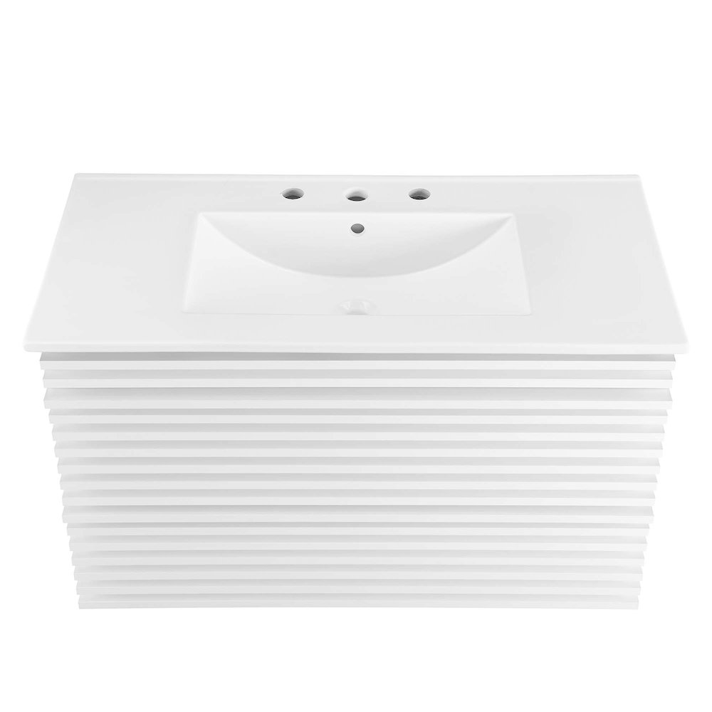 Render 36" Wall-Mount Bathroom Vanity. Picture 6