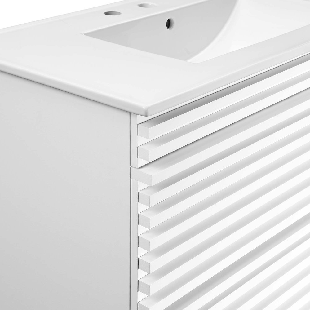 Render 36" Wall-Mount Bathroom Vanity. Picture 7