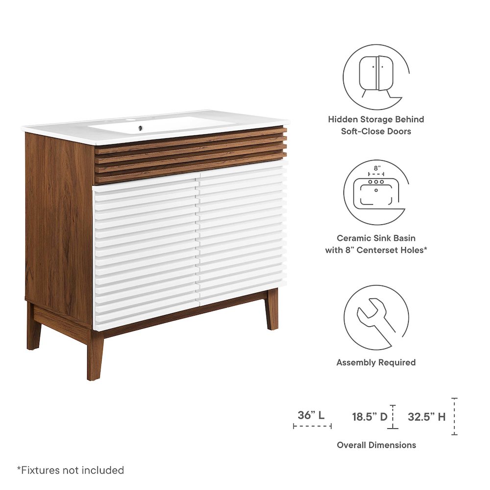 Render 36" Bathroom Vanity. Picture 2