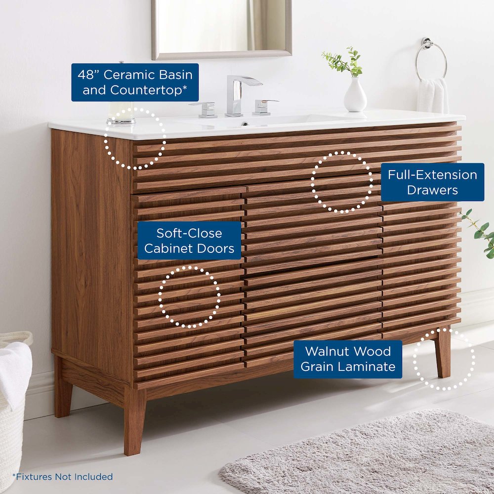 Render 48" Single Sink Bathroom Vanity. Picture 12