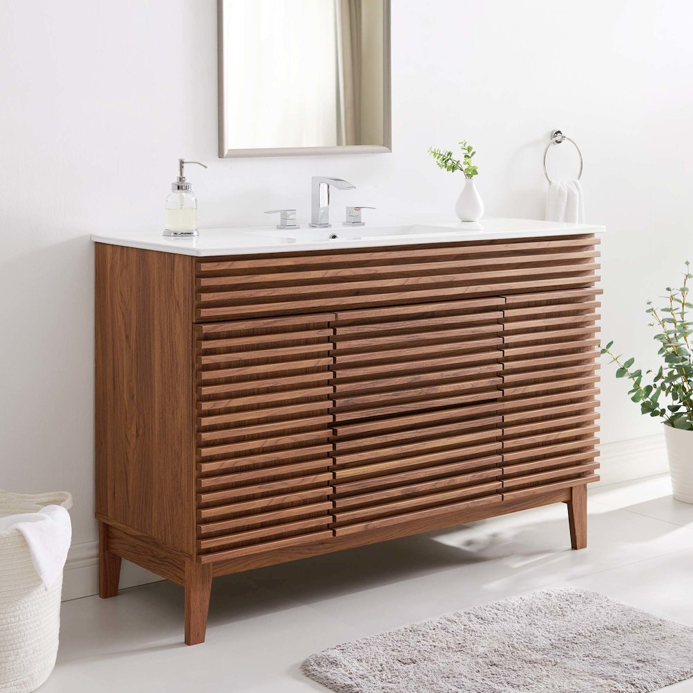 Render 48" Single Sink Bathroom Vanity. Picture 10