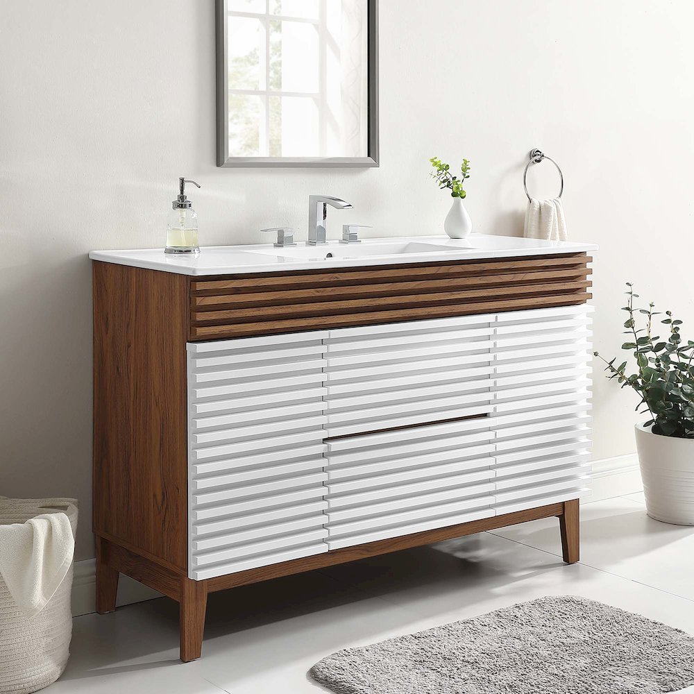 Render 48" Single Sink Bathroom Vanity. Picture 10